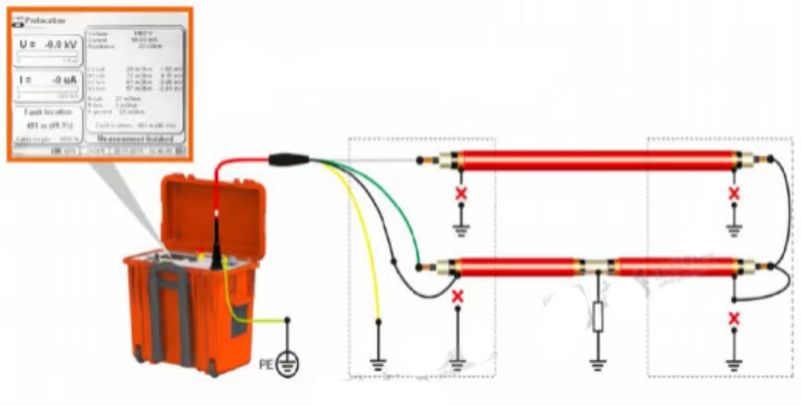 电压降法预定位接线图